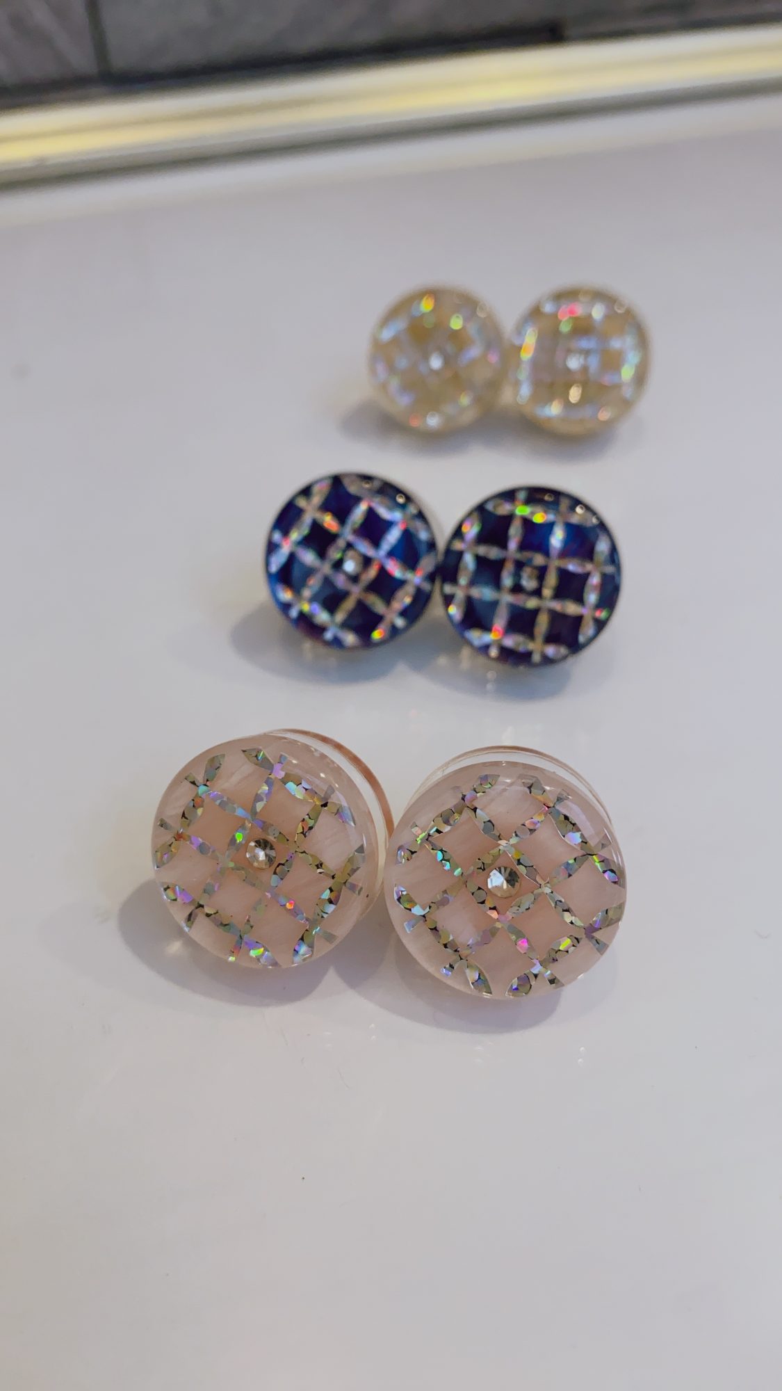  - 【サージカルステンレス】☆ tweed button ☆ピアス　イヤリング　 - アップフェル《公式》金属アレルギー対応アクセサリーパーツ専門ショップ